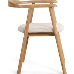 Clearance Nimara Jocelyn spisebordsstol i eg med beige stofsæde