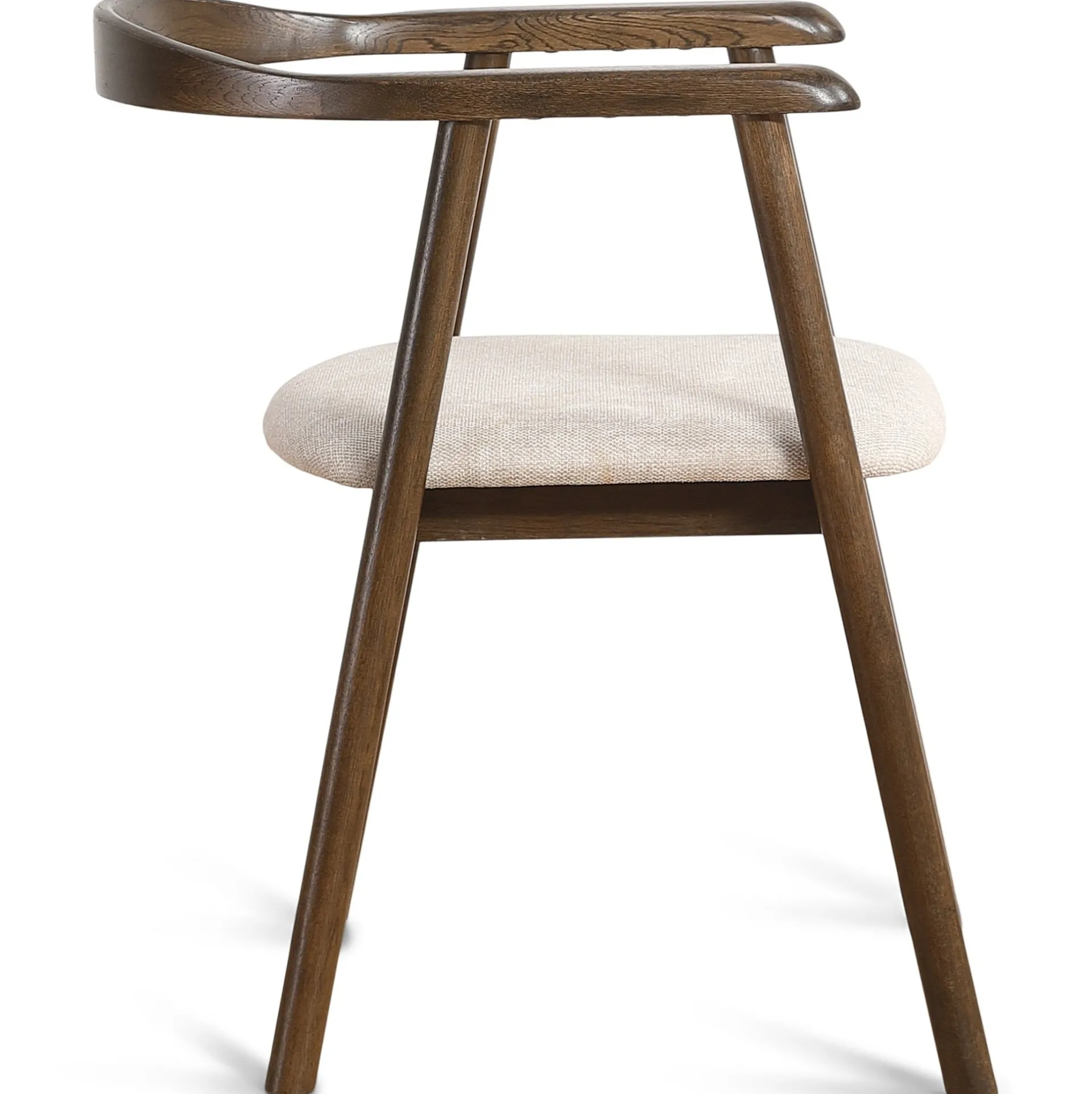 Sale Nimara Jocelyn spisebordsstol i røget eg med beige stofsæde