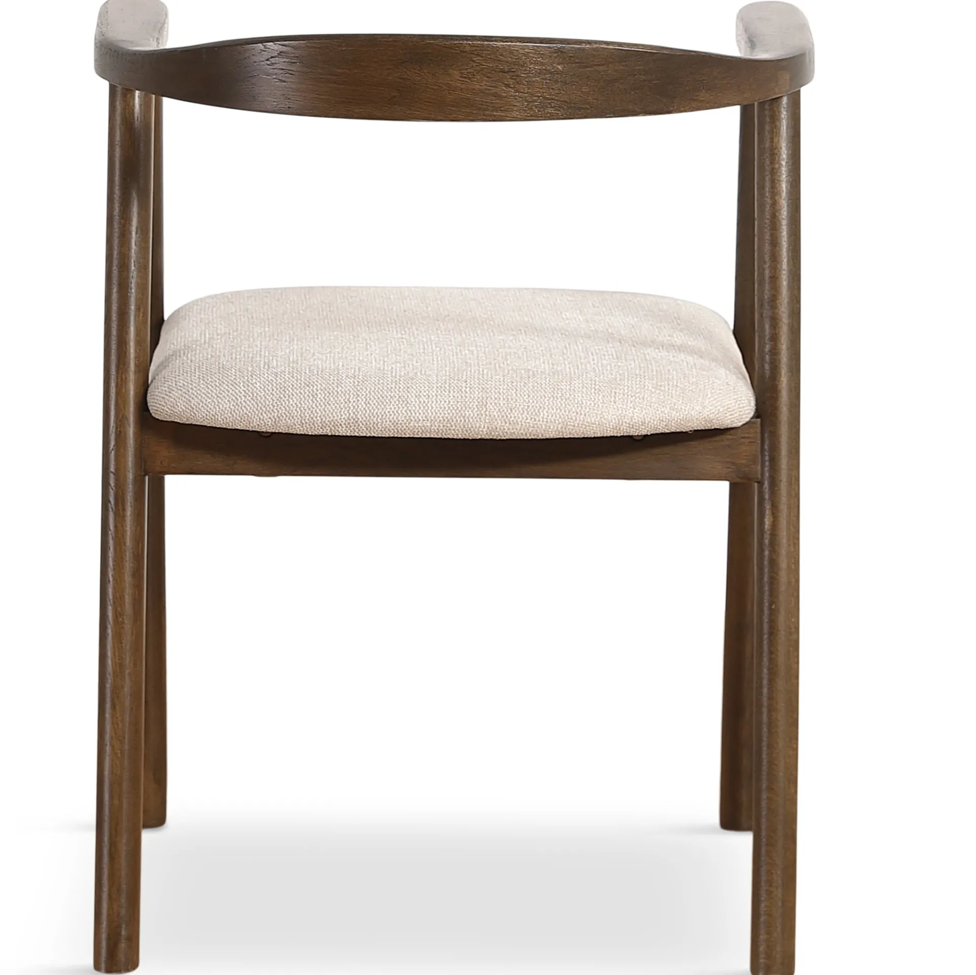 Sale Nimara Jocelyn spisebordsstol i røget eg med beige stofsæde