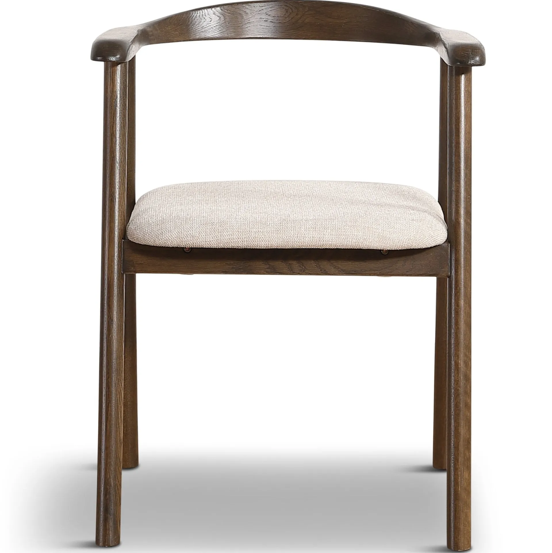 Sale Nimara Jocelyn spisebordsstol i røget eg med beige stofsæde