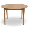 Sale Nimara Joshua - Rundt spisebord i natur egefiner med udtræk 120/160/200 cm - Inkl. 2 Tillægsplader