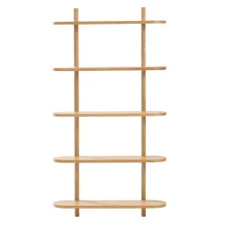 Hot Nimara Juliet væghylde i eg med 5 hylder H:140 x B:22 x B:75 cm