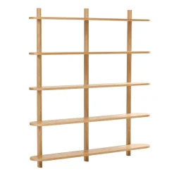 Clearance Nimara Juliet væghylde i eg med 5 hylder H:140 x D:22 x B:130 cm