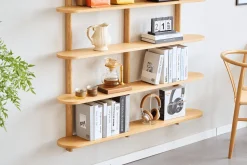 Clearance Nimara Juliet væghylde i eg med 5 hylder H:140 x D:22 x B:130 cm