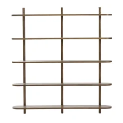 Online Nimara Juliet væghylde i røget eg med 5 hylder H:140 x D:22 x B:130 cm