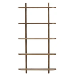 Outlet Nimara Juliet væghylde i røget eg med 5 hylder H:140 x B:22 x B:75 cm