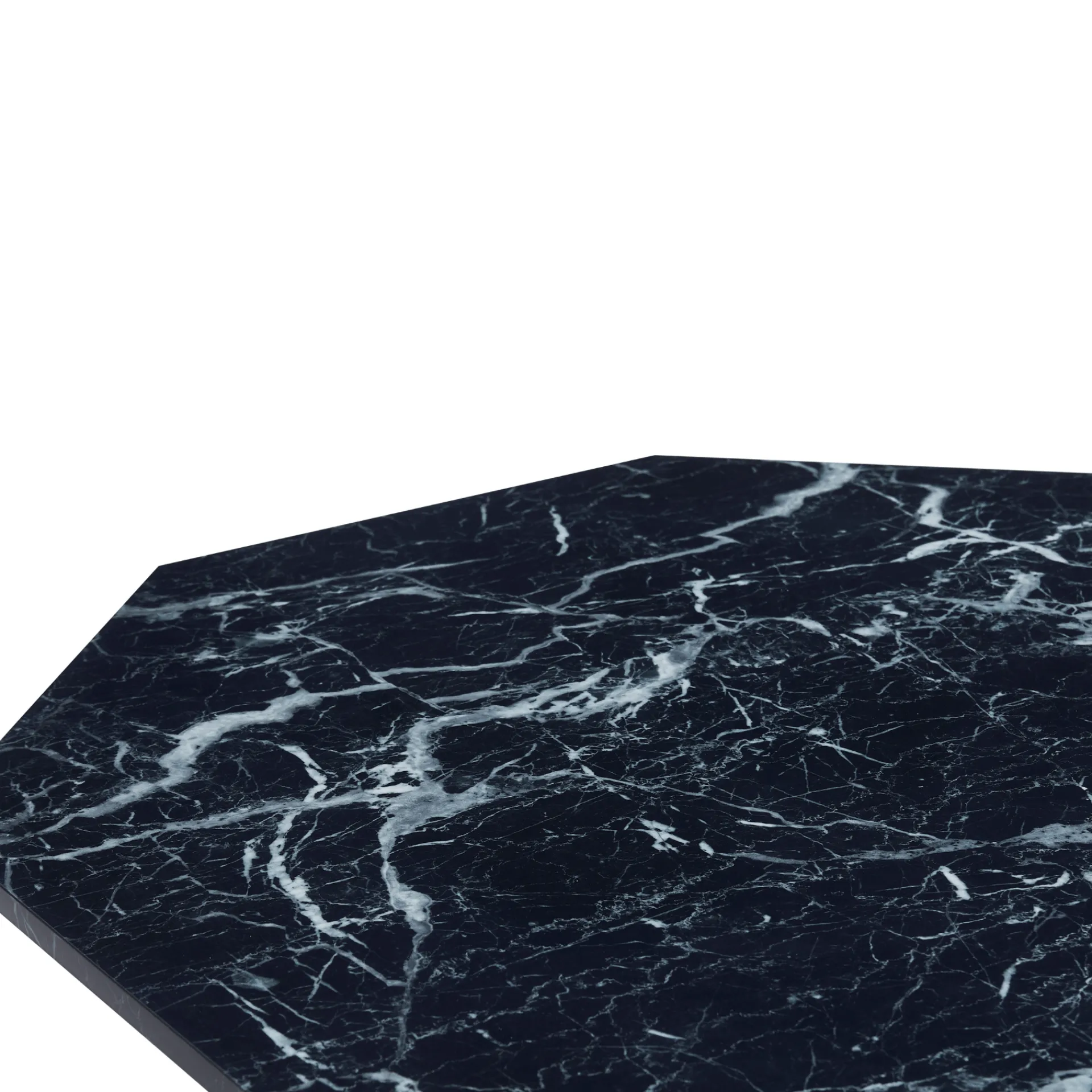 New Nimara Lagoni - rundt spisebord Ø100 cm i sort marmor look