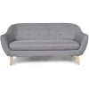 Online Nimara Layla 3 personers sofa - grå tekstil med træben - L: 169 cm D: 83 cm H: 82 cm