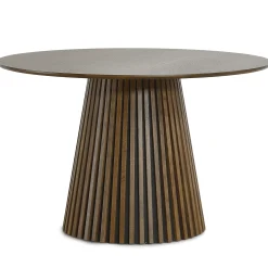 Hot Nimara Lewis - Lamel rundt Spisebord I røget Egefiner Ø120 cm