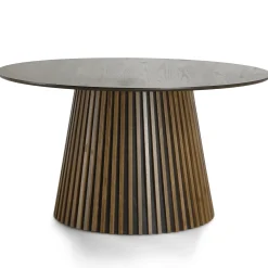 Best Nimara Lewis - Lamel rundt Spisebord I røget Egefiner Ø140 cm