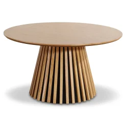 Best Nimara Lewis lamel sofabord Ø90 i egefinér