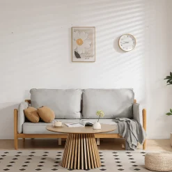 Best Nimara Lewis lamel sofabord Ø90 i egefinér