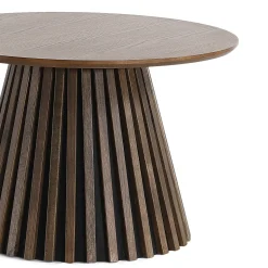 New Nimara Lewis lamel sofabord røget eg Ø70 cm