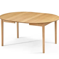 Online Nimara Liam rundt spisebord i olieret egefiner med udtræk 120/160/200 cm - Inkl. 2 tillægsplader