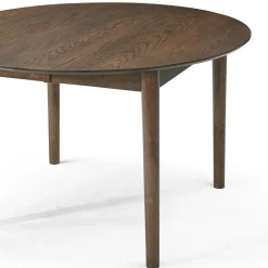 New Nimara Liam rundt spisebord i røget egefiner med udtræk 120/160/200 cm - Inkl. 2 tillægsplader