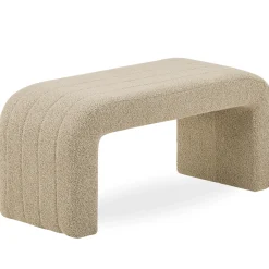 Best Nimara Lianna bænk i beige boucle 95x40x44 cm