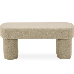Outlet Nimara Linea bænk beige Boucle 100x42x44 cm