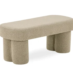 Outlet Nimara Linea bænk beige Boucle 100x42x44 cm