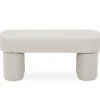 Nimara Linea bænk hvid Boucle 100x42x44 cm