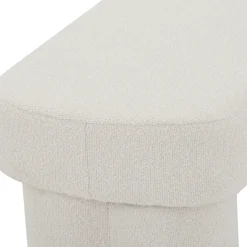 Nimara Linea bænk hvid Boucle 100x42x44 cm