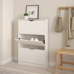 Outlet Nimara Livo skoskab med 3 låger i hvid