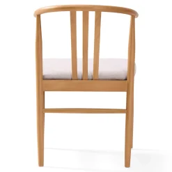 Sale Nimara Lizzie spisebordsstol i bøg med polstret sæde i beige