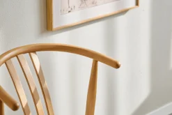 Sale Nimara Lizzie spisebordsstol i bøg med polstret sæde i beige