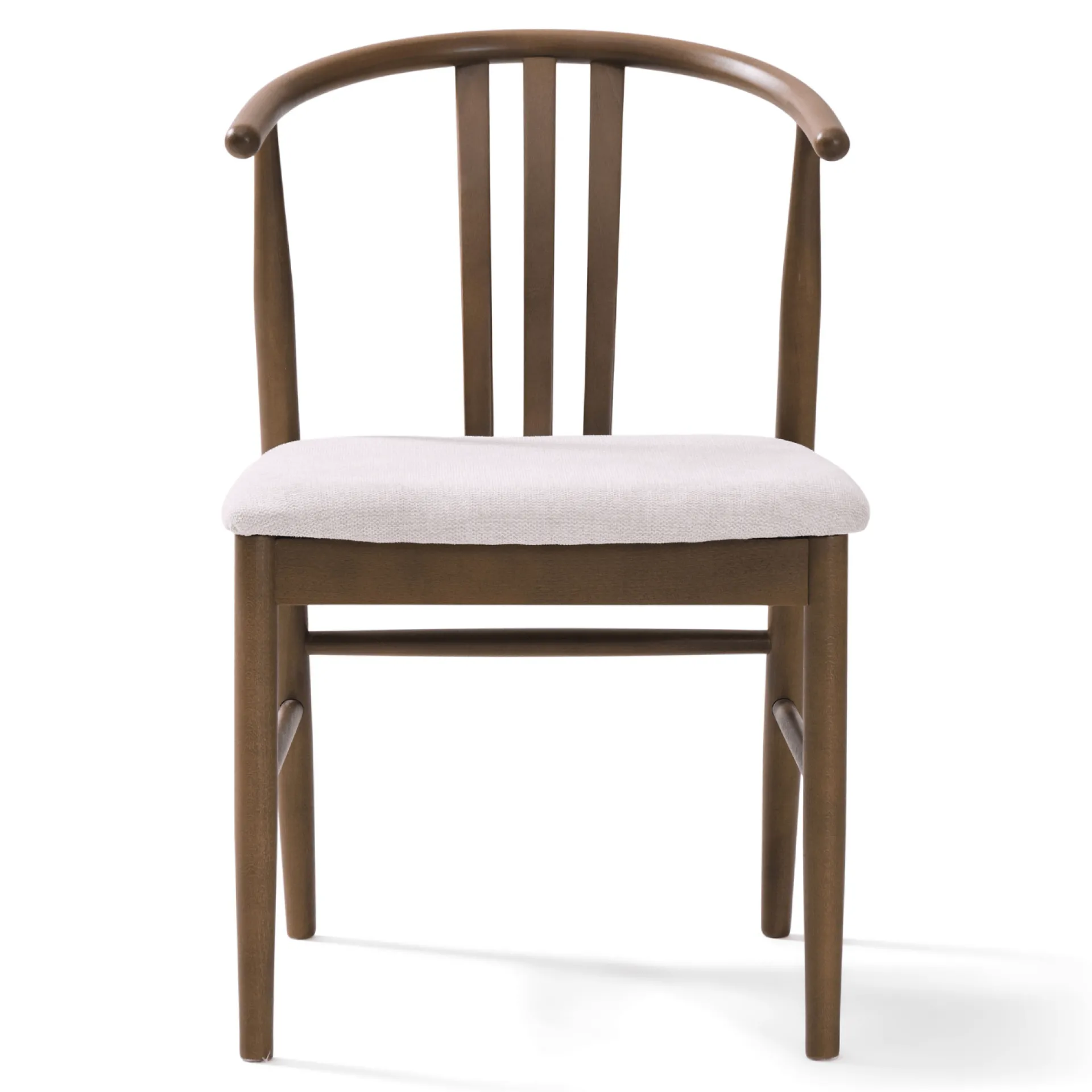 Outlet Nimara Lizzie spisebordsstol i røget bøg med polstret sæde i beige