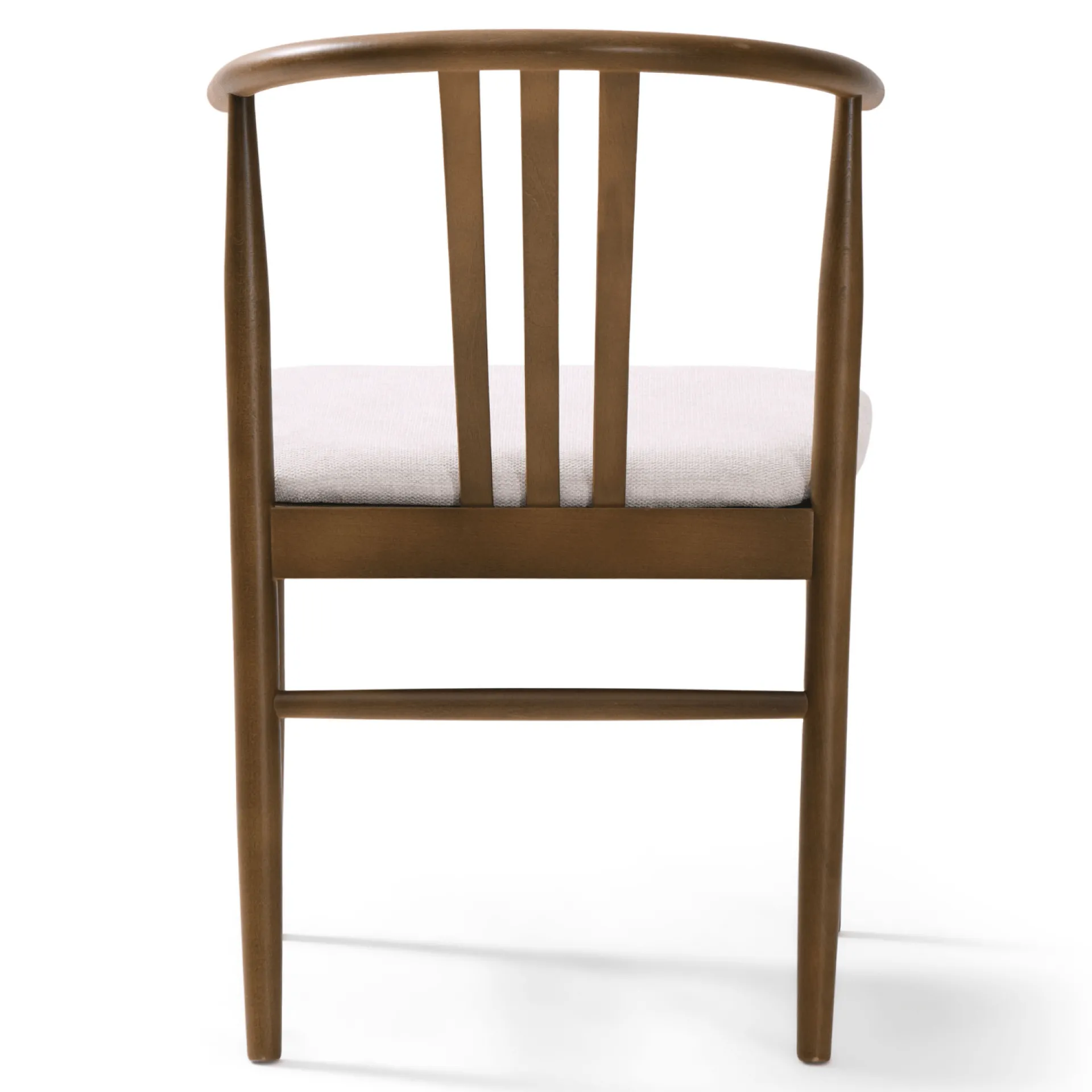 Outlet Nimara Lizzie spisebordsstol i røget bøg med polstret sæde i beige