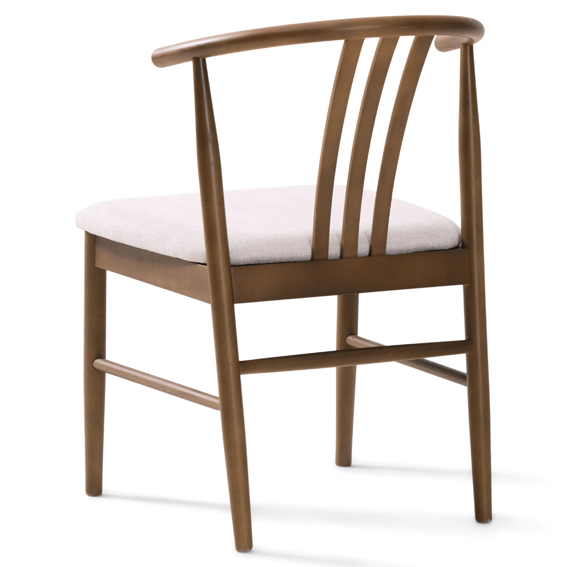 Outlet Nimara Lizzie spisebordsstol i røget bøg med polstret sæde i beige