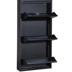 Nimara Louis skoskab - Sort metal med 3 låger