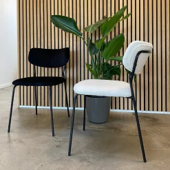 Outlet Nimara Lucia spisebordsstol - sort velour