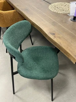 Hot Nimara Lucinda Spisebordsstol - grøn tekstil