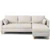 New Nimara Lulu - Højrevendt og venstrevendt vendbar chaiselong sofa lys beige - L: 215 x D: 82 x H: 78 cm