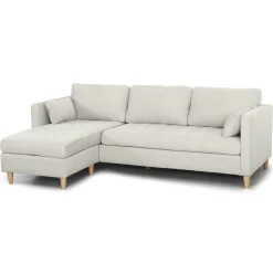 New Nimara Lulu - Højrevendt og venstrevendt vendbar chaiselong sofa lys beige - L: 215 x D: 82 x H: 78 cm