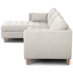 New Nimara Lulu - Højrevendt og venstrevendt vendbar chaiselong sofa lys beige - L: 215 x D: 82 x H: 78 cm