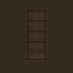 New Nimara Maddie reol med 5 hylder i røget eg 175,5x66x25,5 cm