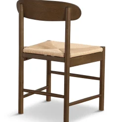 Outlet Nimara Madison træstol i røget eg med flet sæde