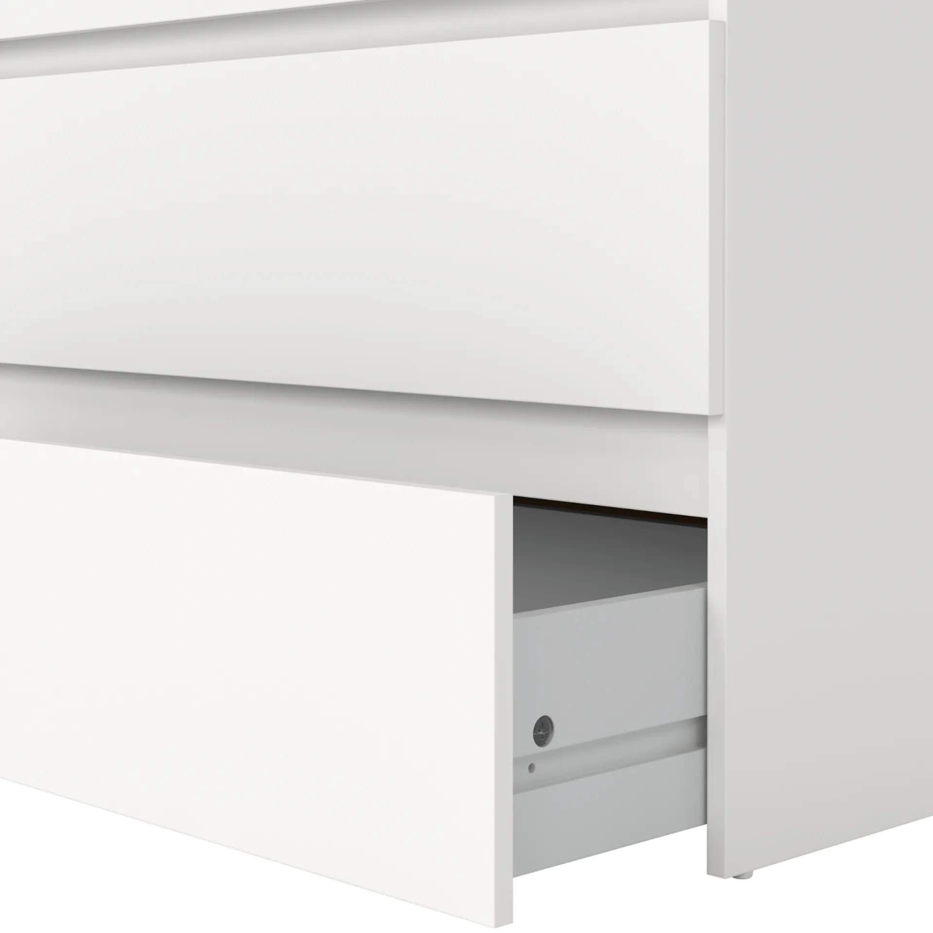 Best Nimara Maise kommode H:70 x B:138 x B:41 cm med 6 skuffer i hvid