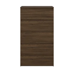 Hot Nimara Maise kommode H:114 x B:65 x D:41 cm med 5 skuffer i røget egelook