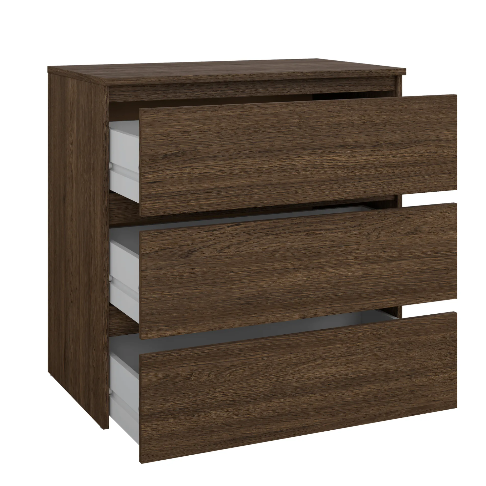 Clearance Nimara Maise kommode H:70 x B:70 x D:41 cm med 3 skuffer i røget egelook