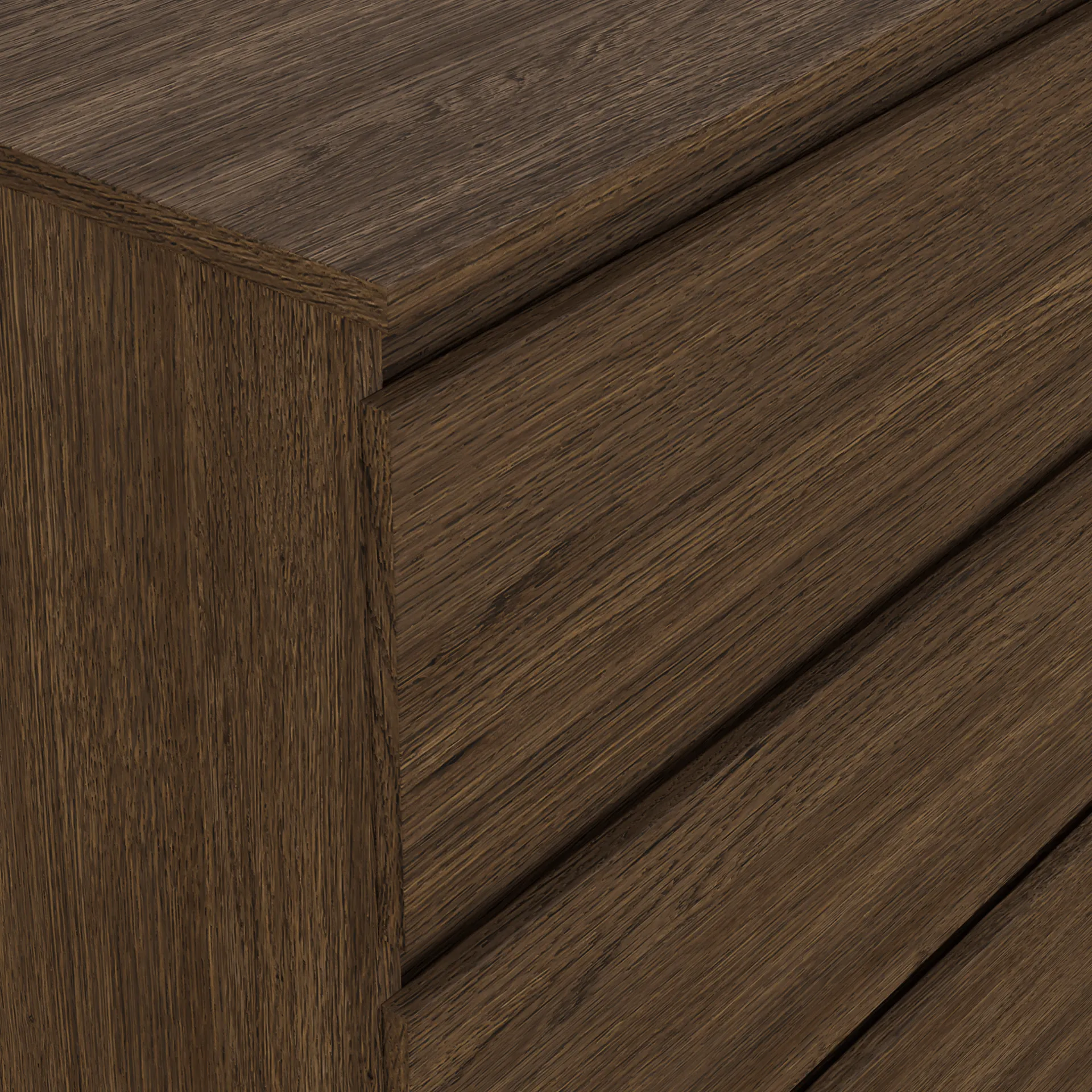 Clearance Nimara Maise kommode H:70 x B:70 x D:41 cm med 3 skuffer i røget egelook