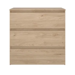 Clearance Nimara Maise kommode  H:70 x B:70 x D:41 cm med 3 skuffer i egelook