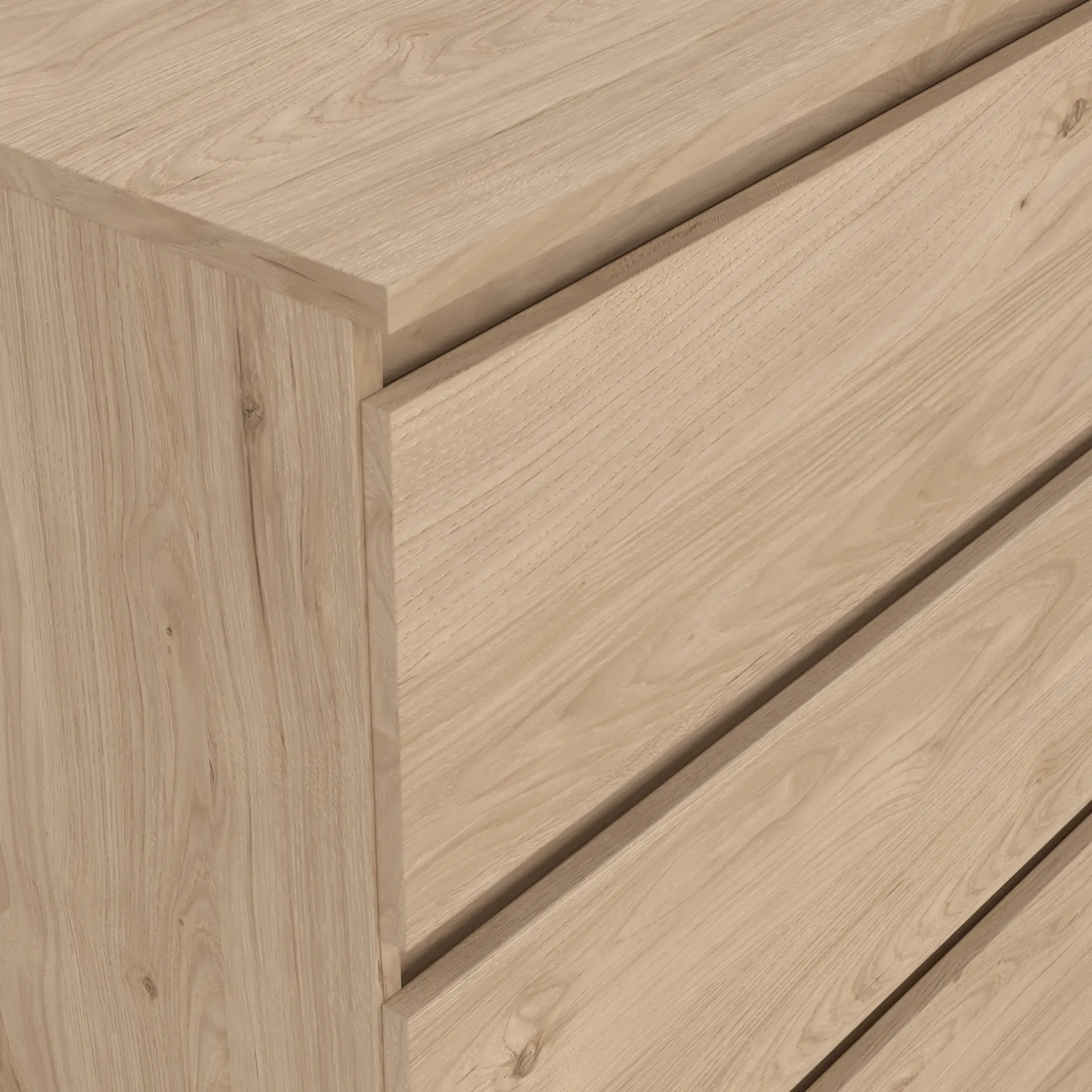 Clearance Nimara Maise kommode  H:70 x B:70 x D:41 cm med 3 skuffer i egelook