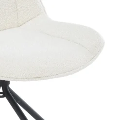Discount Nimara Maja spisebordsstol i hvid boucle med drejefunktion 360 grader