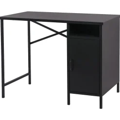 Outlet Nimara Marton sort skrivebord med skab