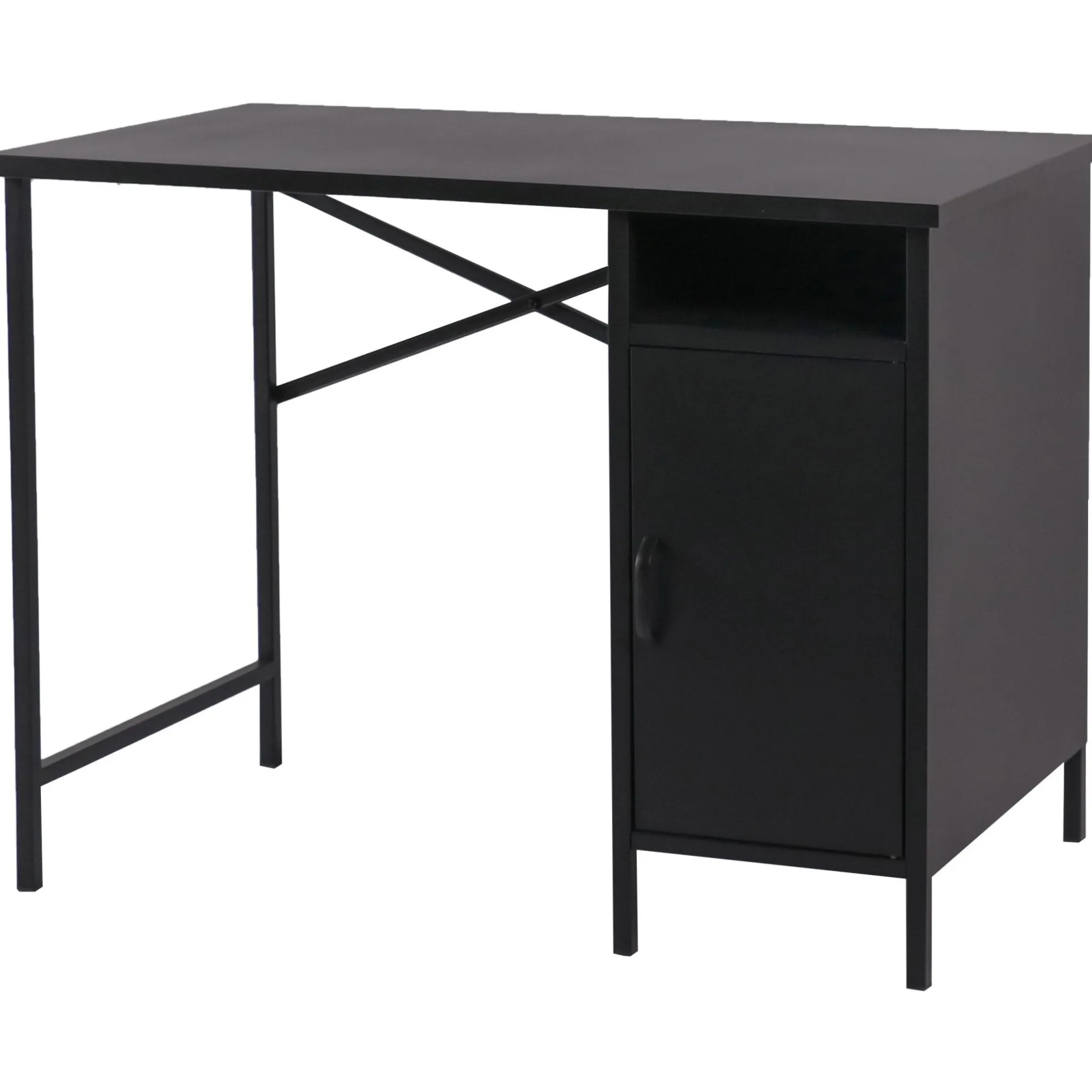 Outlet Nimara Marton sort skrivebord med skab