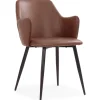 Sale Nimara Mathilda - spisebordsstol i brun kunstlæder