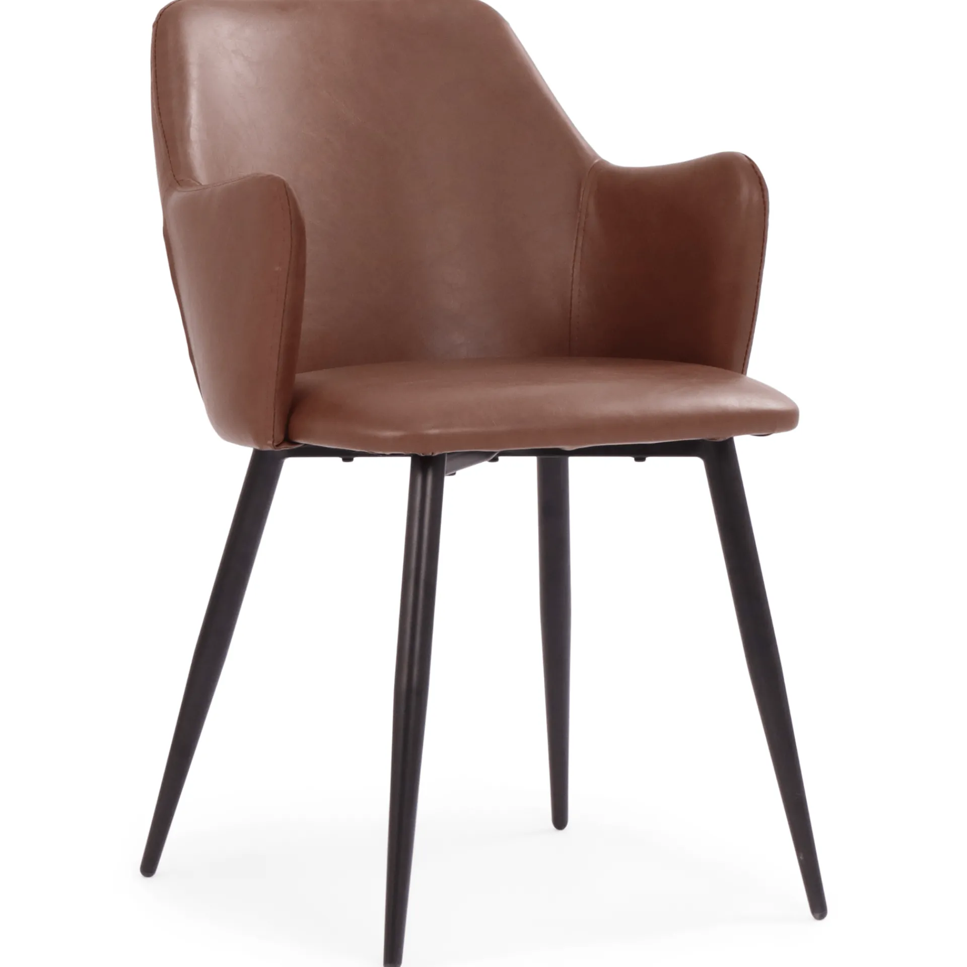 Sale Nimara Mathilda - spisebordsstol i brun kunstlæder