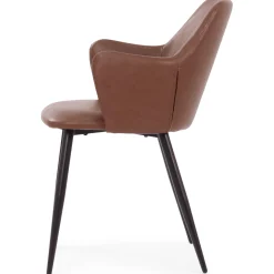 Sale Nimara Mathilda - spisebordsstol i brun kunstlæder